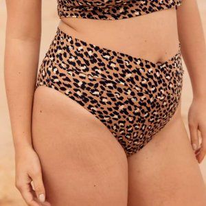 Aerie Leopard Crossover Bikini Bottom - medium